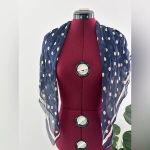 Polo Ralph Lauren Navy Polka Dot Scarf